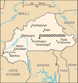 Map of Burkino Faso